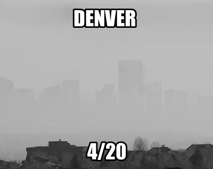 Denver Skyline on 4/20