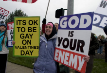 Westboro Church States, “It’s Ok To Be Gay On Valentine’s Day.”